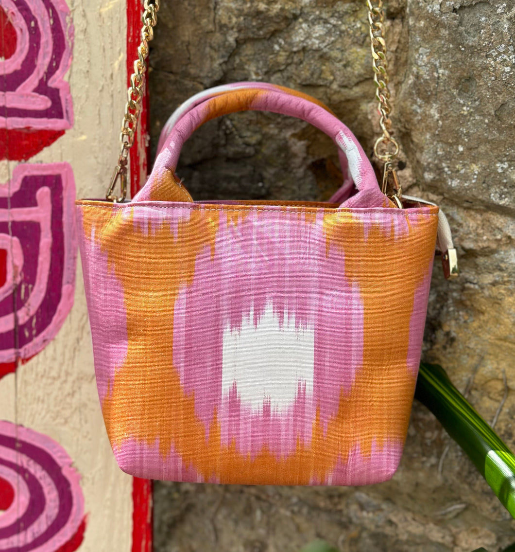 Silk Ikat Crossbody Handbag