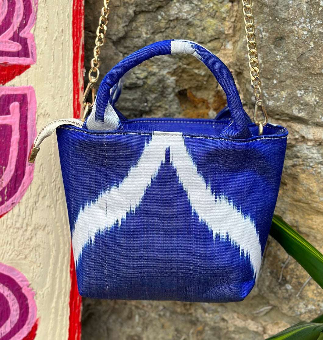 Silk Ikat Crossbody Handbag