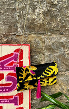 Load image into Gallery viewer, Velvet Ikat Clutch Bag - Tiger &amp; Hot Pink
