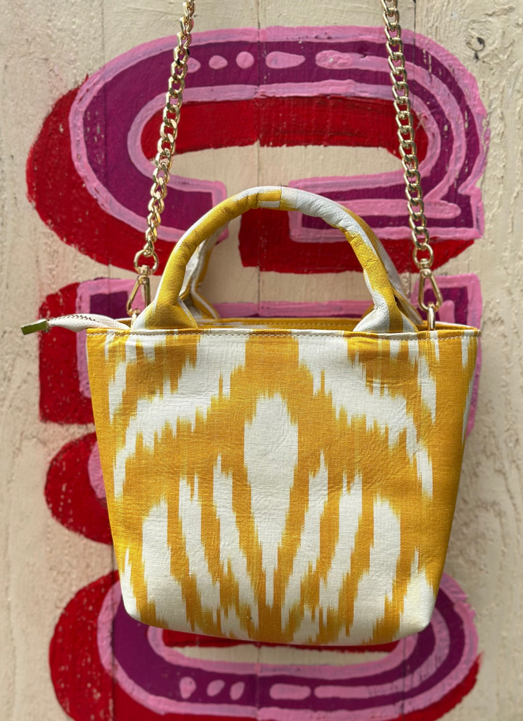 Silk Ikat Crossbody Handbag