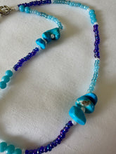 Load image into Gallery viewer, Phone Charm Blue Gemstone &amp; Blue Glass Beads
