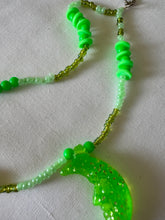 Load image into Gallery viewer, Phone Charm Green Moon &amp; Green Beads
