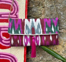 Load image into Gallery viewer, Silk Ikat Clutch Bag
